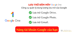 Nâng cấp bộ nhớ Google One (Nâng chính chủ) - 12 tháng